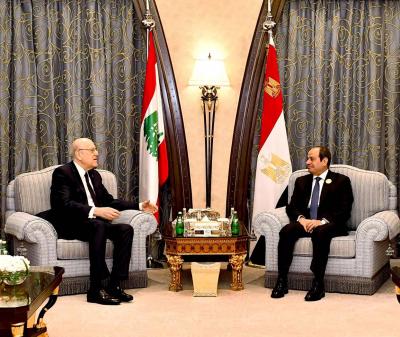 السيسي يلتقي ميقاتي: مصر تواصل تقديم الدعم للبنان