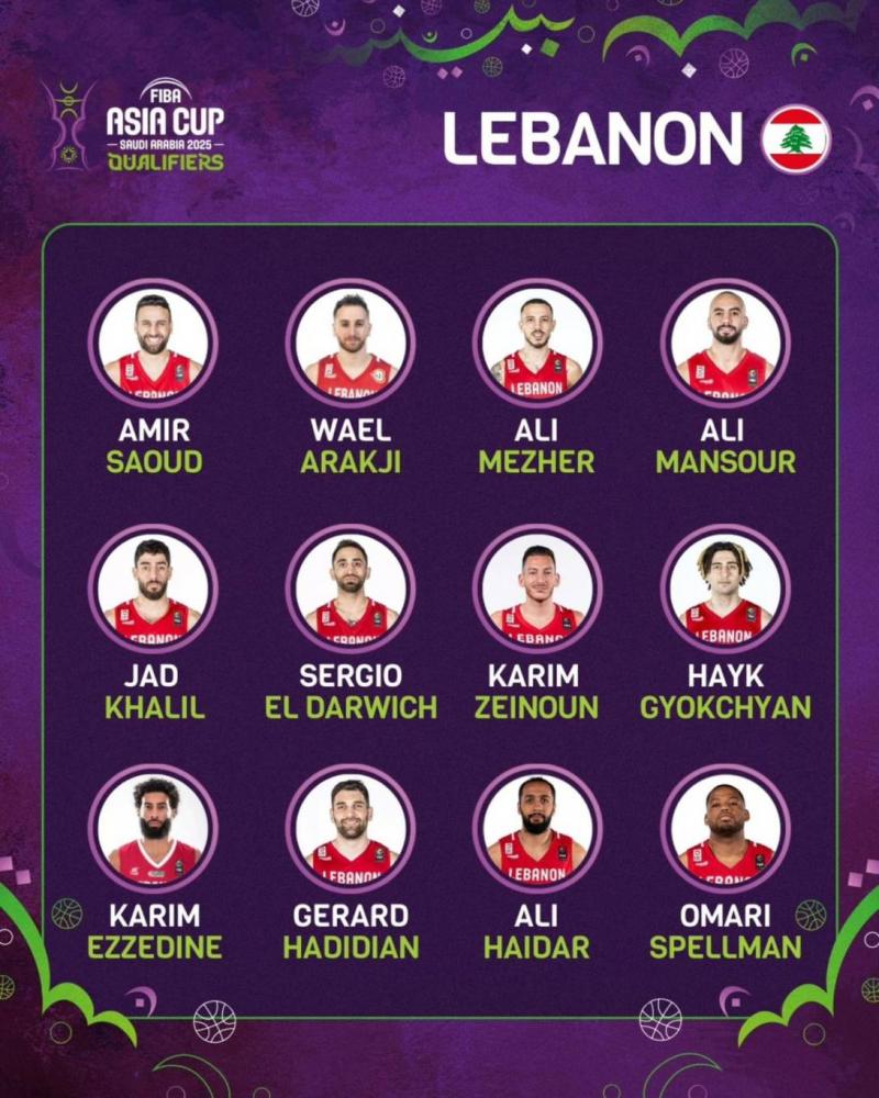 تشكيلة منتخب لبنان أمام منتخب الامارات