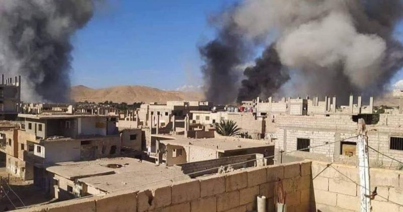 61 قتيلاً في غارات تدمر.. بينهم عناصر من حزب الله والنجباء