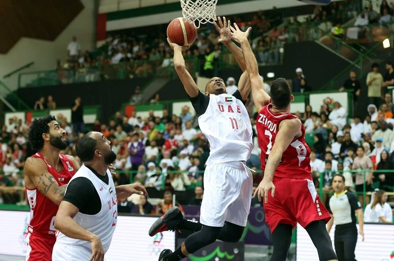 سلة: لبنان أسقط نظيره الاماراتي(99-77 ) بفارق  22 نقطة