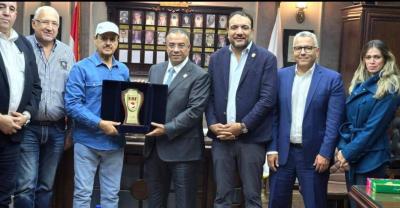زيارة تهنئة من اللواء القرقاوي الى الاتحاد المصري الجديد