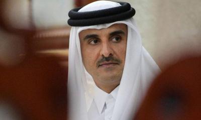 أمير قطر يبحث مع رئيس الوزراء البريطاني التطورات