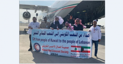 وصول طائرة الاغاثة الكويتية السادسة الى لبنان
