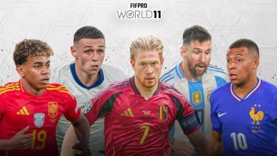 ميسي خارج تشكيل أفضل 11 لاعب كرة قدم في العالم 2024