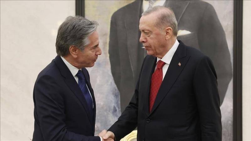 أردوغان يلتقي بلينكن في أنقرة