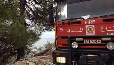 إخماد حريق داخل مستودع لتخزين المحروقات في وادي خالد