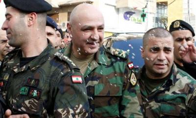بالفيديو - صور جوزيف عون على طريق بعبدا