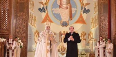 السيسي يشارك أقباط مصر احتفالاتهم بعيد الميلاد