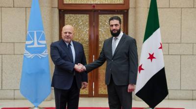 بالصور.. الشرع يلتقي مدعي عام المحكمة الجنائية الدولية