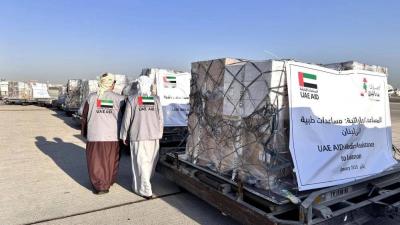 الإمارات تغيث لبنان بطائرة تحمل 35 طناً من المساعدات الطبية
