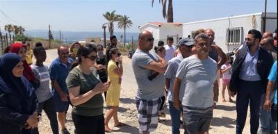 إعتصام في صور إحتجاجاً على إزالة الخيم البحرية