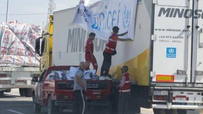 اليونيسيف: دخول 350 شاحنة مساعدات إنسانية إلى غزة