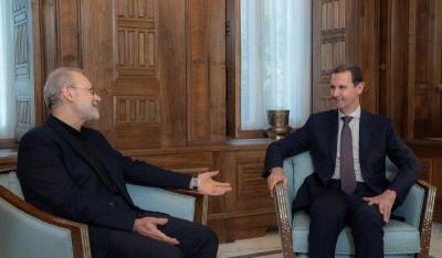 لاريجاني ينفي طلب الأسد اللجوء إلى إيران