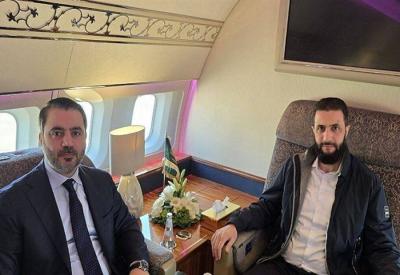 صورة الشرع متوجها إلى الرياض.. تغلق حساب للرئاسة السورية على منصة 