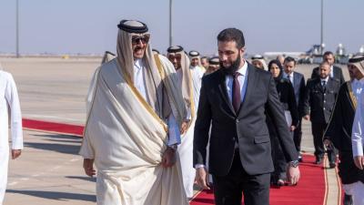 أمير دولة قطر يصل إلى دمشق (فيديو)