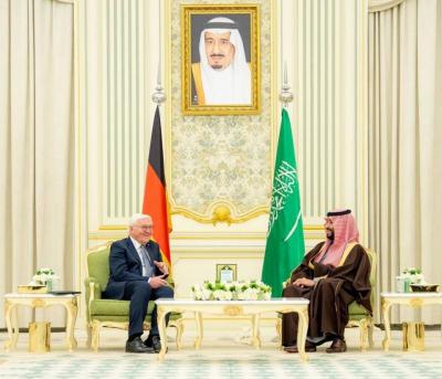 ولي العهد السعودي والرئيس الألماني يعقدان جلسة مباحثات رسمية