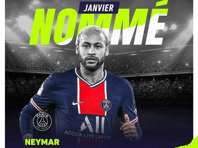 النجم البرازيلي نيمار ينافس على جائزة لاعب الشهر في الدوري الفرنسي الممتاز