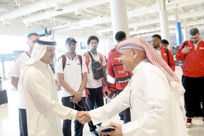 اللواء القرقاوي في وداع بعثة المنتخب الاماراتي