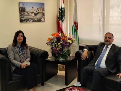 المُبرقع زار بيراقداريان وبحثا سبل إطلاق الصندوق المخصص لتأهيل المنشآت