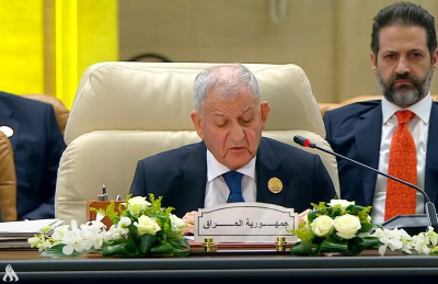 الرئيس العراقي: ندعم خطة إعادة إعمار غزة