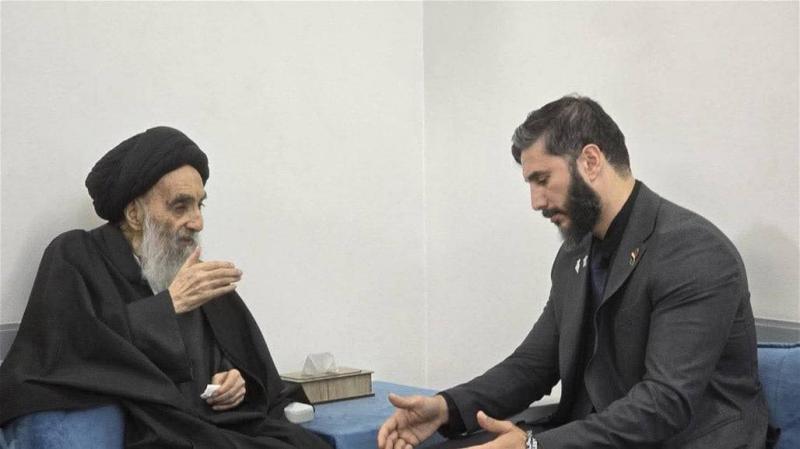 صور جديدة للسيستاني خلال استقباله طبيبا عراقيا