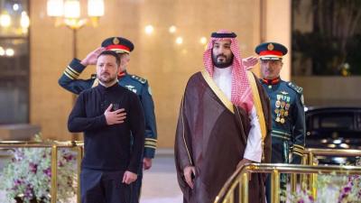 ولي العهد السعودي يجري مباحثات رسمية مع الرئيس الأوكراني