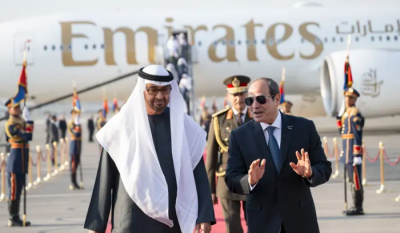 بن زايد والسيسي يبحثان العلاقات الثنائية