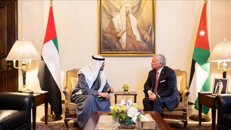 محمد بن زايد وملك الأردن يبحثان جهود وقف النار في غزة