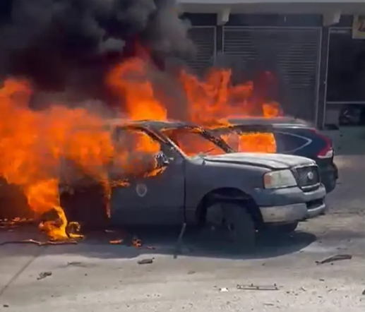 انفجار سيارة للجيش في بلدة بريقع (صورة وفيديو)
