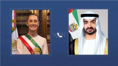 محمد بن زايد يبحث مع رئيسة المكسيك تعزيز العلاقات