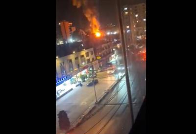 بالفيديو.. حريق كبير في منطقة الدكوانة