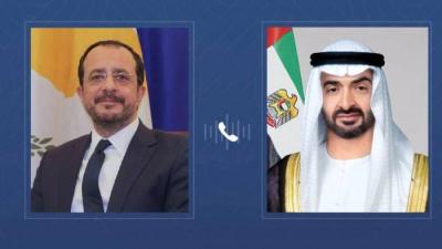 محمد بن زايد والرئيس القبرصي يستعرضان القضايا الإقليمية والدولية