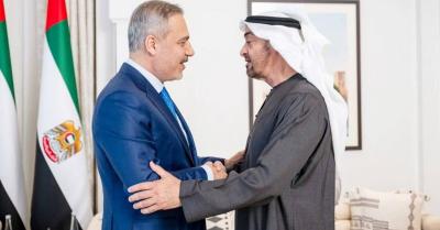 محمد بن زايد يبحث مع هاكان فيدان التطورات في الشرق الأوسط