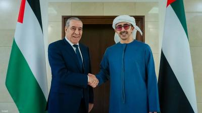 وزير الخارجية الإماراتي يستقبل نائب الرئيس الفلسطيني.. هذا ما جرى بحثه