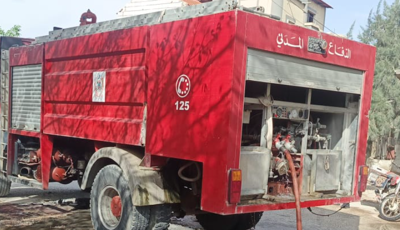 بالفيديو.. حريق يستهدف مسجد في حوش السيد علي