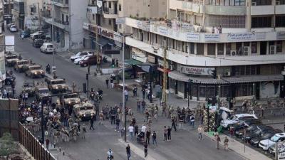 اشكال بين شرطة البلدية وعدد من المحتجين في الشياح