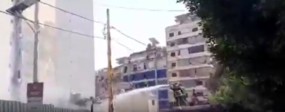 بالفيديو.. حريق في الطريق الجديدة!
