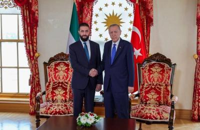 أردوغان يؤكد للشرع أهمية الحفاظ على وحدة سوريا
