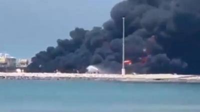 حريق في ميناء بوشهر الإيراني... ومقتل 3 أشخاص