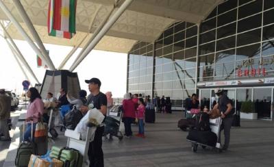 عودة الرحلات الجوية في مطار أربيل بعد توقف بسبب التوترات الإقليمية