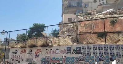 انهيار مبنى قديم غير مهجور على طريق قلعة طرابلس ولا إصابات