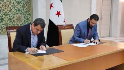 لقاء بين الشرع وبرّاك وقائد 