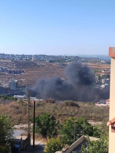 غارة بصاروخين تستهدف دراجة نارية في بلدة بيت ليف