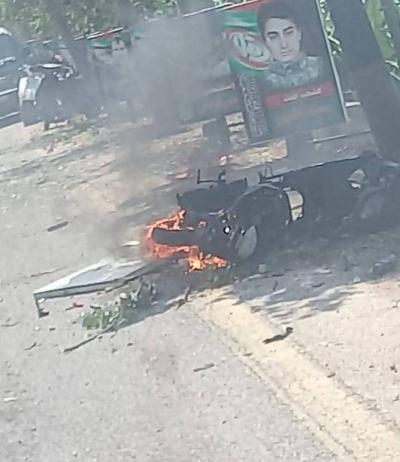مسيّرة اسرائيلية تستهدف دراجة نارية في بلدة المنصوري