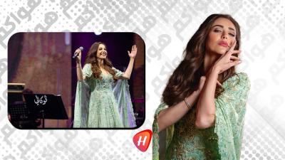 عبير نعمة في تحفة نجا سعادة.. فستان يعزف سيمفونية ألوان