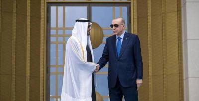 محمد بن زايد وأردوغان يشهدان تبادل اتفاقيات ومذكرات تفاهم