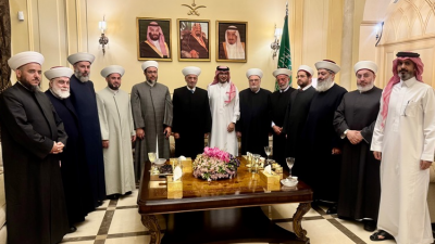 دريان ومفتون لبوا دعوة بخاري الى العشاء: تأكيد الثوابت وإتفاق الطائف