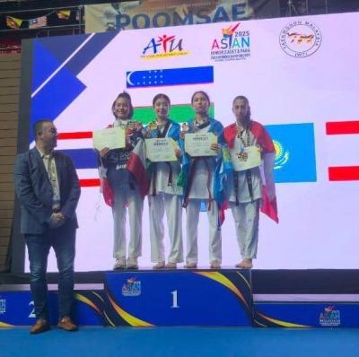 بطولة آسيا بالتايكواندو.. ميدالية برونزية للبنانية كاريل ابراهيم