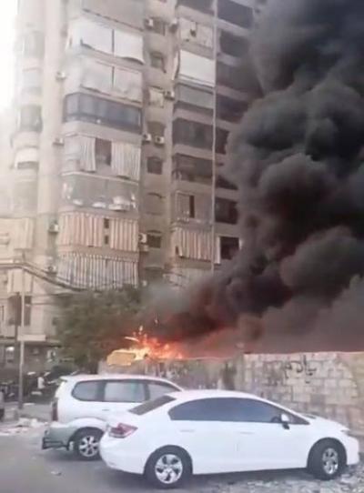 بالفيديو.. حريق في أرض جلول