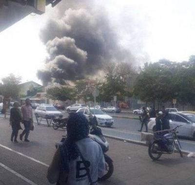حريق كبير في مستشفى بمدينة مشهد الإيرانية (فيديو)
